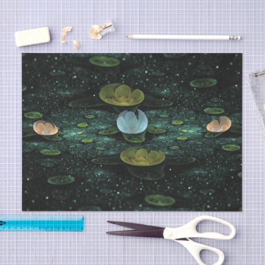 Water Lilly Fractal Tissuepapier (Craft)