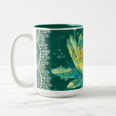 Water Lilly & Lace Green Mok (Links)