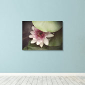 Water Lilly, Lotus Fotografie Muurkunst Canvas Afdruk (Insitu (Houten vloer))