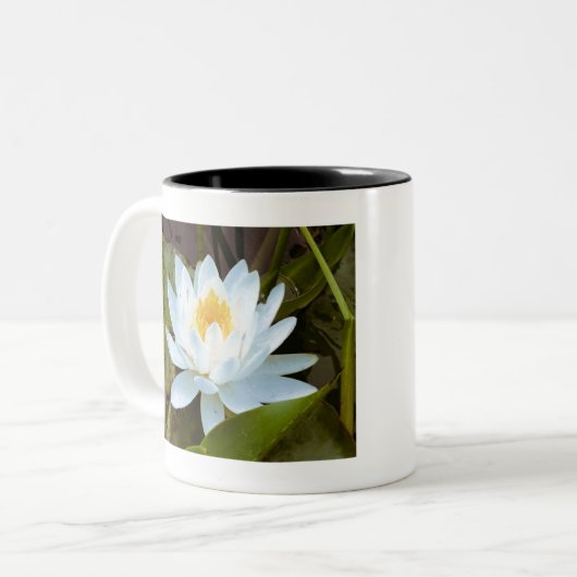 Water Lilly Tweekleurige Koffiemok (Voorkant links)