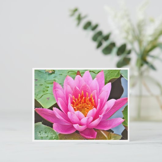 Water Lily ポストカード Briefkaart (Staand voorkant)