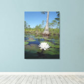 Water Lily 2 Canvas Afdruk (Insitu (Houten vloer))