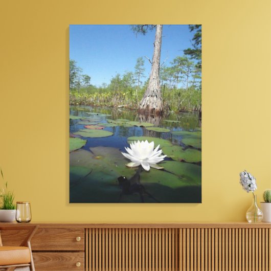 Water Lily 2 Canvas Afdruk (Insitu (Woonkamer))