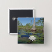 Water Lily 2 Vierkante Button 5,1 Cm (Voorkant /achterkant)