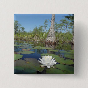 Water Lily 2 Vierkante Button 5,1 Cm