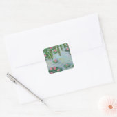 Water Lily # 3 Vierkante Sticker (Envelop)