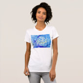 Water Lily Absract op Plain White T T-shirt (Voorkant volledig)