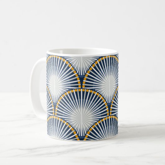 Water Lily Art Deco Koffiemok (Voorkant links)