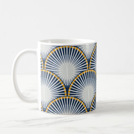Water Lily Art Deco Koffiemok (Links)