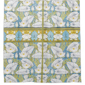 Water Lily Art Nouveau Floral Douchegordijn (Voorkant)