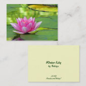 Water Lily ATC Visitekaartje (Voorkant / Achterkant)