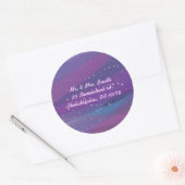 Water Lily Bat Mitzvah Invitation Reply sticker (Envelop)