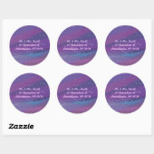 Water Lily Bat Mitzvah Invitation Reply sticker (Vel)