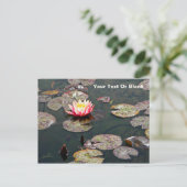 Water Lily Blossom Briefkaart (Staand voorkant)