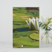 Water Lily Blossom Briefpapier (Staand voorkant)
