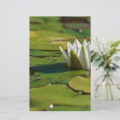 Water Lily Blossom Briefpapier (Staand voorkant)