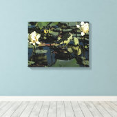 Water Lily Blossom Canvas Afdruk (Insitu (Houten vloer))