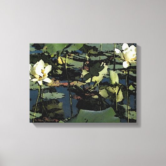 Water Lily Blossom Canvas Afdruk (Voorkant)