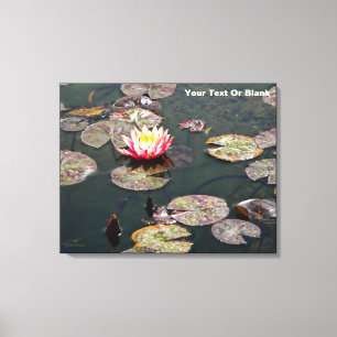 Water Lily Blossom Canvas Afdruk