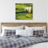 Water Lily Blossom Canvas Afdruk (Insitu (Slaapkamer))