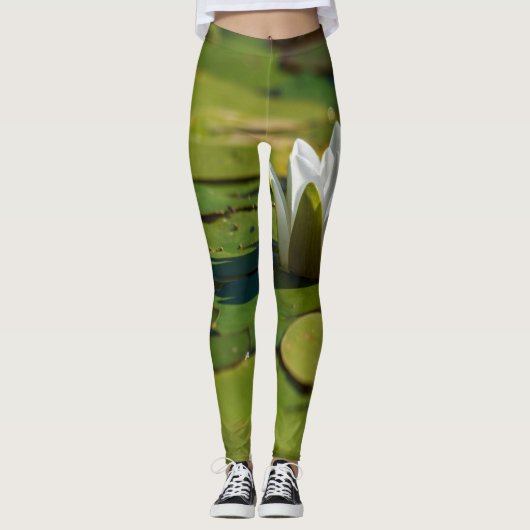 Water Lily Blossom Leggings (Voorkant)