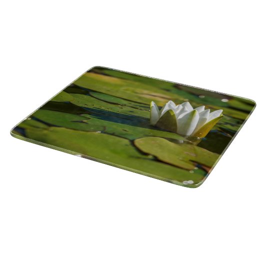 Water Lily Blossom Snijplank (Hoek)