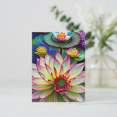 Water Lily Briefkaart (Staand voorkant)