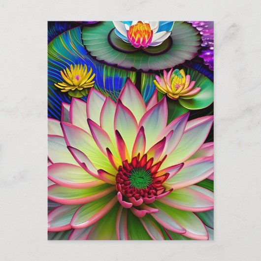 Water Lily Briefkaart (Voorkant)