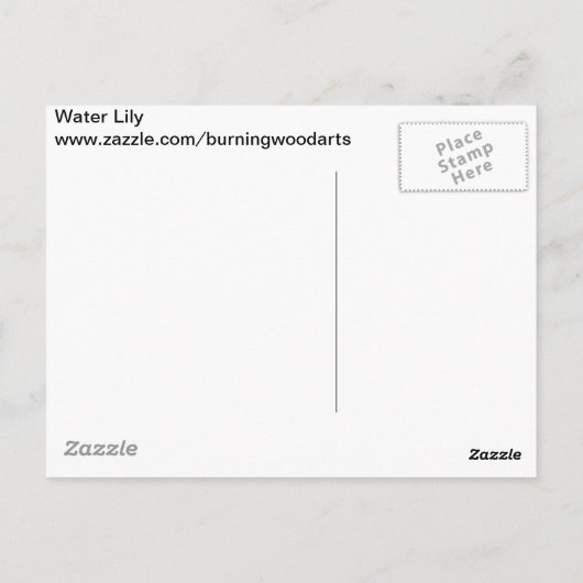 Water Lily Briefkaart (Achterkant)