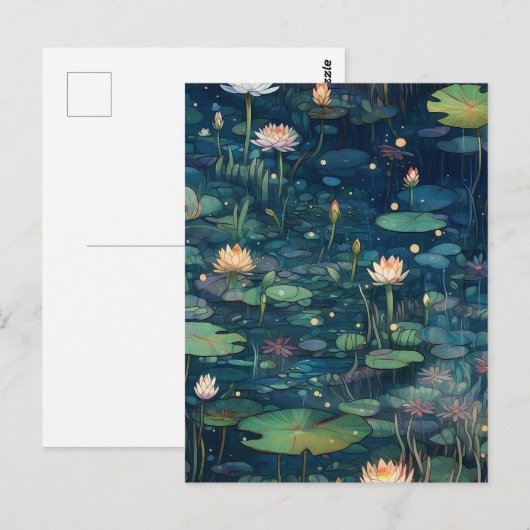 Water Lily Briefkaart (Voorkant / Achterkant)