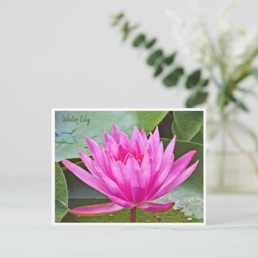 Water Lily Briefkaart (Staand voorkant)