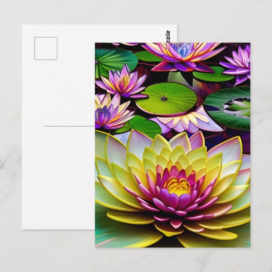 Water Lily Briefkaart (Voorkant / Achterkant)
