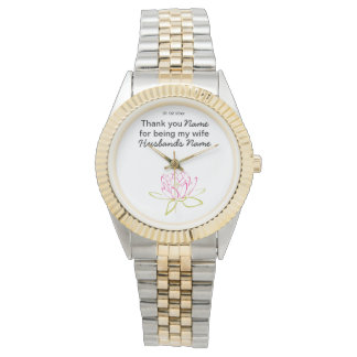 Water Lily Bruiloft Souvenirs Keepsakes Giveaways Horloge