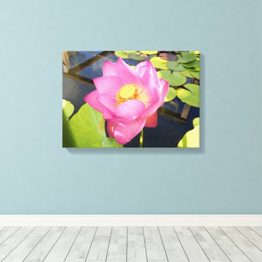 Water Lily Canvas Print (Insitu (Houten vloer))