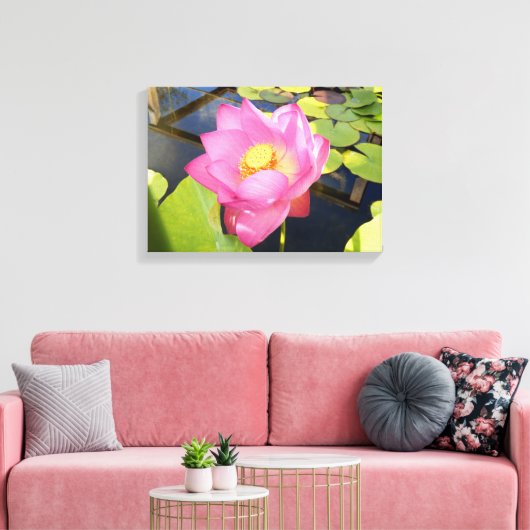 Water Lily Canvas Print (Insitu (Woonkamer))
