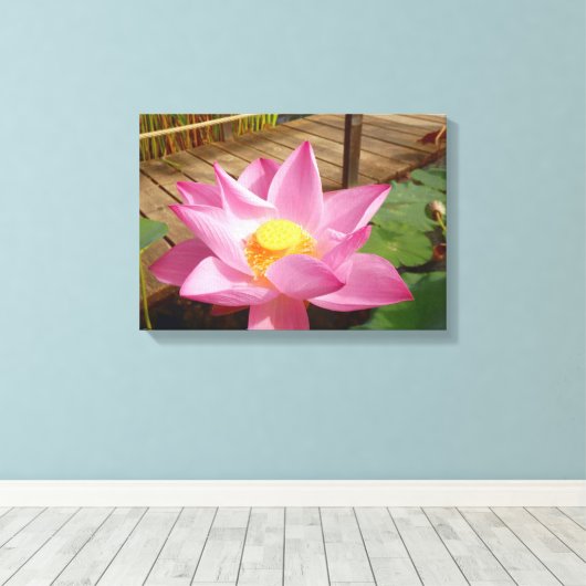 Water Lily Canvas Print (Insitu (Houten vloer))