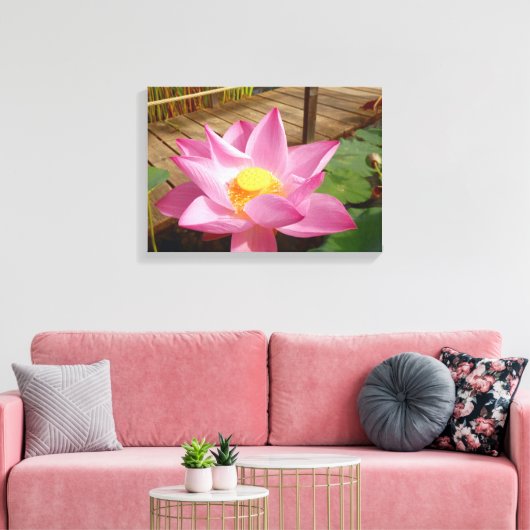 Water Lily Canvas Print (Insitu (Woonkamer))