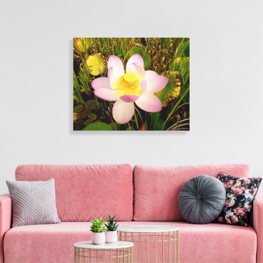 Water Lily Canvas Print (Insitu (Woonkamer))