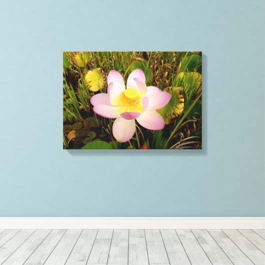 Water Lily Canvas Print (Insitu (Houten vloer))