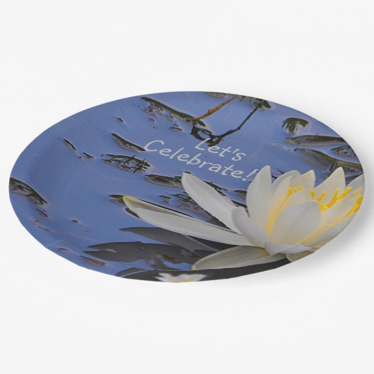Water Lily Celebration Papieren Bordje (Gekanteld)