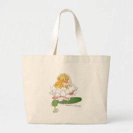 Water Lily Cute Flower Child Floral Fairy Girl Grote Tote Bag