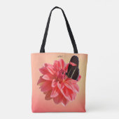 "Water Lily" Dahlia met Butterfly schouder Tas (Achterkant)