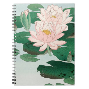 Water Lily door Ohara Koson, Floral Japanse kunst Notitieboek