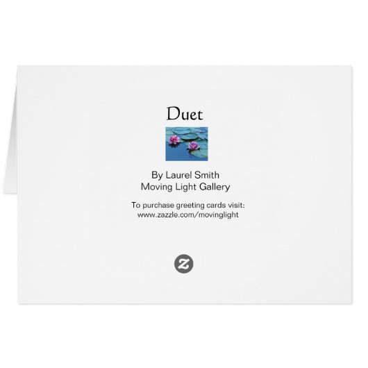 Water Lily Duet (Achterkant Horizontaal)