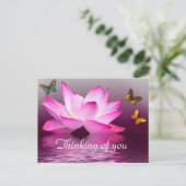Water Lily en Butterflies Briefkaart (Staand voorkant)