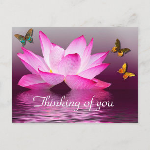 Water Lily en Butterflies Briefkaart