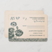 Water Lily en Dragonfly RSVP Uitnodiging (Voorkant / Achterkant)