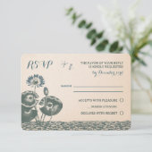 Water Lily en Dragonfly RSVP Uitnodiging (Staand voorkant)