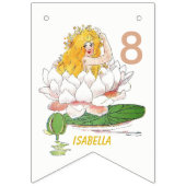 Water Lily Fairy Flower Floral Cute Girl Vlaggetjes (Tweede vlag)