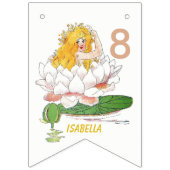 Water Lily Fairy Flower Floral Cute Girl Vlaggetjes (Derde vlag)